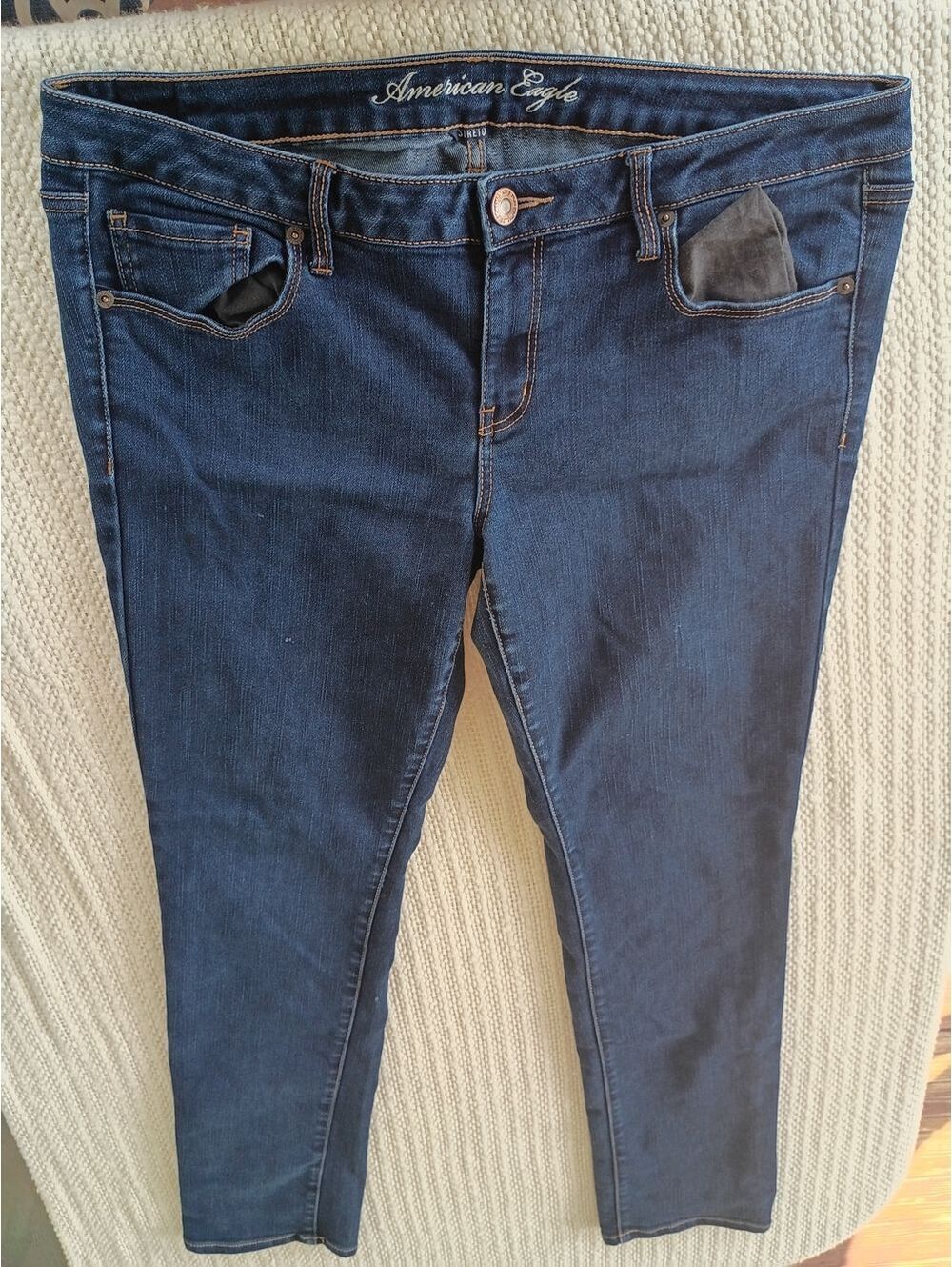 American Eagle Dark Blue Skinny Jeans Size 18